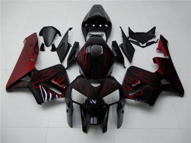 Buy 2005-2006 Red Flame Black Honda CBR600RR Bike Fairings UK