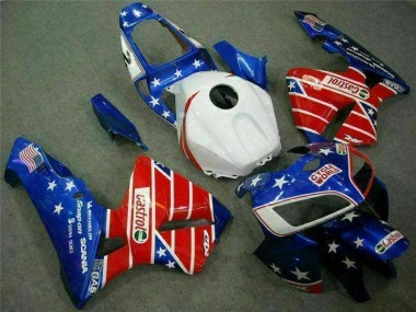 Buy 2005-2006 Blue Red Cycle World Castrol Honda CBR600RR Motorcycle Fairings Kit UK
