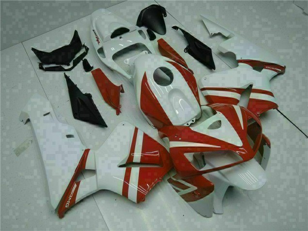 Buy 2005-2006 White Red Honda CBR600RR Motorcycle Fairings UK Buy 2005-2006 White Red Honda CBR600RR Motorcycle Fairings UK