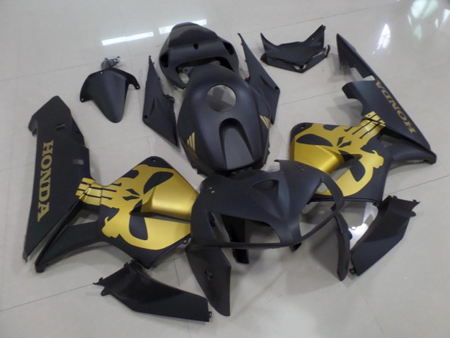 Buy 2005-2006 Matte Black with Gold Skull Honda CBR600RR Moto Fairings UK Buy 2005-2006 Matte Black with Gold Skull Honda CBR600RR Moto Fairings UK