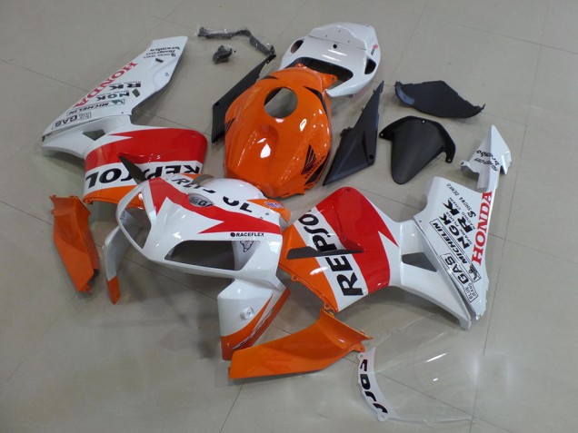 Buy 2005-2006 Orange White Repsol Honda CBR600RR Motorbike Fairings UK Buy 2005-2006 Orange White Repsol Honda CBR600RR Motorbike Fairings UK