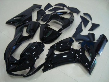 Buy 2005-2006 Glossy Black Kawasaki ZX6R Motorcycle Fairings UK