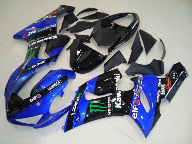Buy 2005-2006 Candy Blue Monster Kawasaki ZX6R Motorcycle Fairing Kits UK Buy 2005-2006 Candy Blue Monster Kawasaki ZX6R Motorcycle Fairing Kits UK