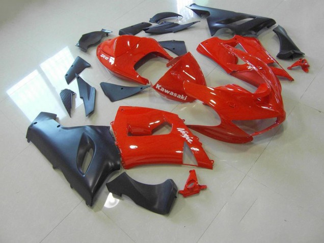 Buy 2005-2006 Red and Matte Black Kawasaki ZX6R Bike Fairings UK Buy 2005-2006 Red and Matte Black Kawasaki ZX6R Bike Fairings UK