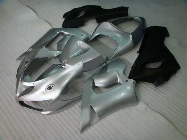 Buy 2005-2006 Silver Black Kawasaki ZX6R Motorcycle Fairing Kit UK Buy 2005-2006 Silver Black Kawasaki ZX6R Motorcycle Fairing Kit UK