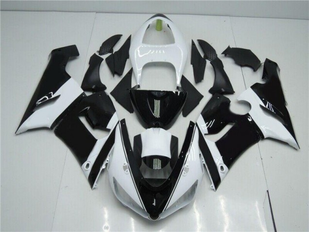 Buy 2005-2006 Black White Kawasaki ZX6R Moto Fairings UK Buy 2005-2006 Black White Kawasaki ZX6R Moto Fairings UK