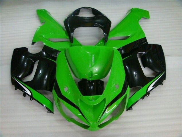 Buy 2005-2006 Green White Black Kawasaki ZX6R Motorcyle Fairings UK Buy 2005-2006 Green White Black Kawasaki ZX6R Motorcyle Fairings UK