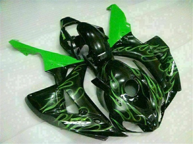 Buy 2006-2007 Green Flame Black Honda CBR1000RR Moto Fairings UK