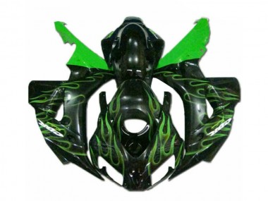 Buy 2006-2007 Green Flame Black Honda CBR1000RR Moto Fairings UK