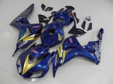 Buy 2006-2007 Dark Blue with Gold Stripe Honda CBR1000RR Motorcycle Fairing Kits UK