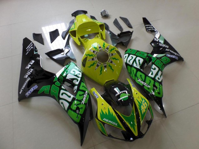 Buy 2006-2007 Green Yellow Rossi Honda CBR1000RR Replacement Motorcycle Fairings UK Buy 2006-2007 Green Yellow Rossi Honda CBR1000RR Replacement Motorcycle Fairings UK