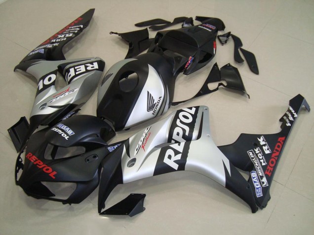 Buy 2006-2007 Matte Black Silver Repsol Honda CBR1000RR Replacement Fairings UK Buy 2006-2007 Matte Black Silver Repsol Honda CBR1000RR Replacement Fairings UK