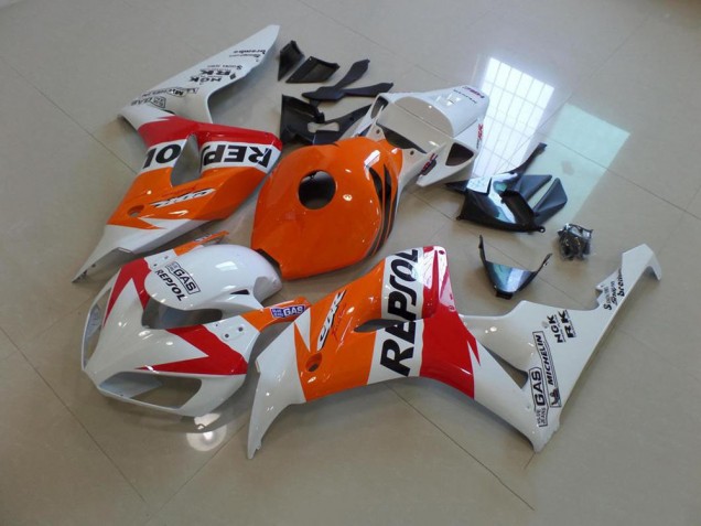 Buy 2006-2007 White and Orange Repsol Honda CBR1000RR Replacement Motorcycle Fairings UK Buy 2006-2007 White and Orange Repsol Honda CBR1000RR Replacement Motorcycle Fairings UK
