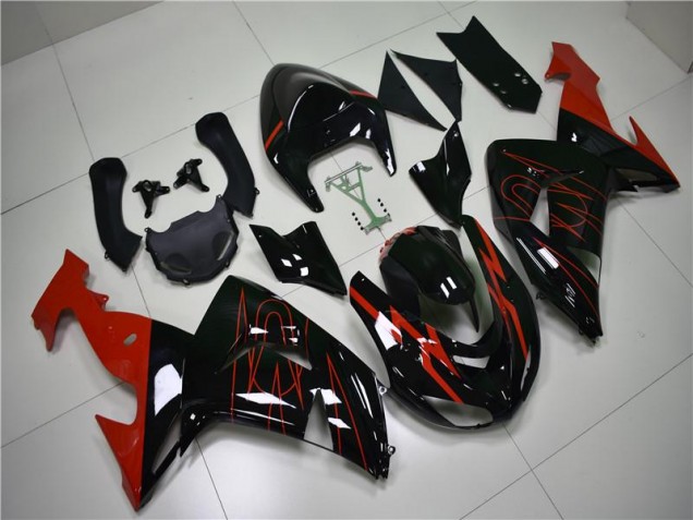 Buy 2006-2007 Black Red Kawasaki ZX10R Motorcycle Fairings UK Buy 2006-2007 Black Red Kawasaki ZX10R Motorcycle Fairings UK