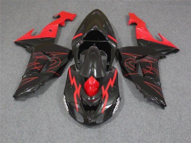 Buy 2006-2007 Black Red Kawasaki ZX10R Motorcycle Fairings UK