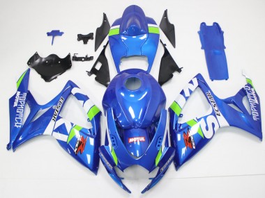 Buy 2006-2007 Blue White Suzuki GSXR 600/750 Motorcycle Fairings UK