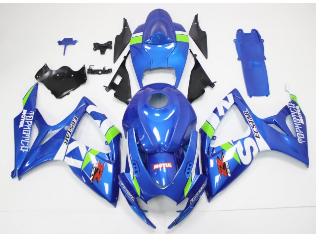 Buy 2006-2007 Blue White Suzuki GSXR 600/750 Motorcycle Fairings UK