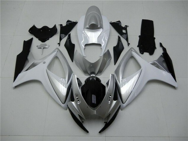 Buy 2006-2007 Silver Suzuki GSXR 600/750 Motorcycle Fairings Kits UK Buy 2006-2007 Silver Suzuki GSXR 600/750 Motorcycle Fairings Kits UK