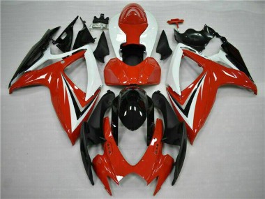 Buy 2006-2007 Red White Suzuki GSXR 600/750 Motorcycle Fairings Kits UK