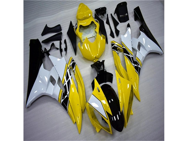 Buy 2006-2007 Yellow White Black Yamaha YZF R6 Motorbike Fairing Kits UK Buy 2006-2007 Yellow White Black Yamaha YZF R6 Motorbike Fairing Kits UK