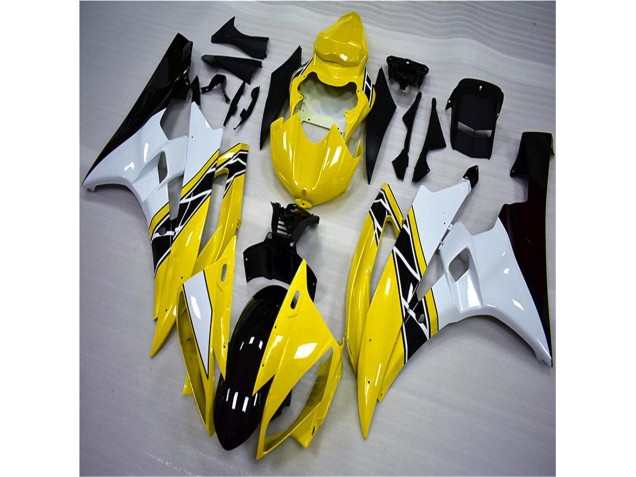 Buy 2006-2007 Yellow White Black Yamaha YZF R6 Motorbike Fairing Kits UK Buy 2006-2007 Yellow White Black Yamaha YZF R6 Motorbike Fairing Kits UK