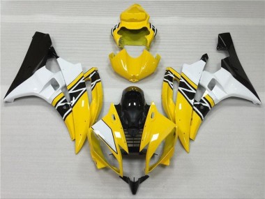 Buy 2006-2007 Yellow White Black Yamaha YZF R6 Motorbike Fairing Kits UK