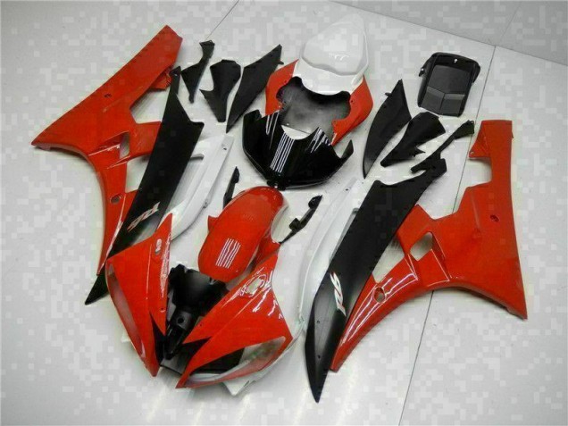 Buy 2006-2007 Red Black Yamaha YZF R6 Motorcycle Fairings Kits UK