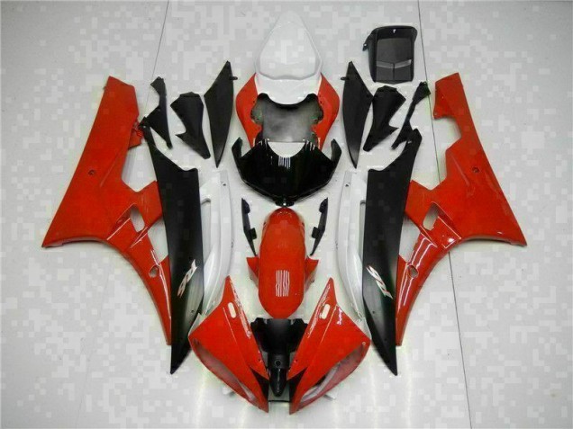 Buy 2006-2007 Red Black Yamaha YZF R6 Motorcycle Fairings Kits UK