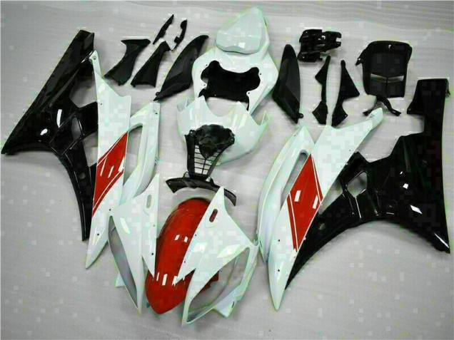 Buy 2006-2007 White Yamaha YZF R6 Replacement Motorcycle Fairings UK