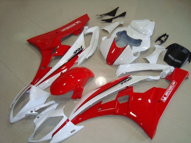 Buy 2006-2007 Red White Yamaha YZF R6 Motorcycle Fairing UK Buy 2006-2007 Red White Yamaha YZF R6 Motorcycle Fairing UK
