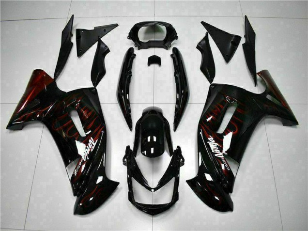 Buy 2006-2008 Red Flame Kawasaki EX650 Motorcycle Fairing UK