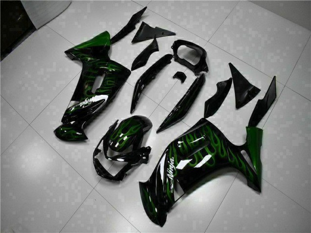 Buy 2006-2008 Green Flame Kawasaki EX650 Motorcycle Fairing Kits UK Buy 2006-2008 Green Flame Kawasaki EX650 Motorcycle Fairing Kits UK