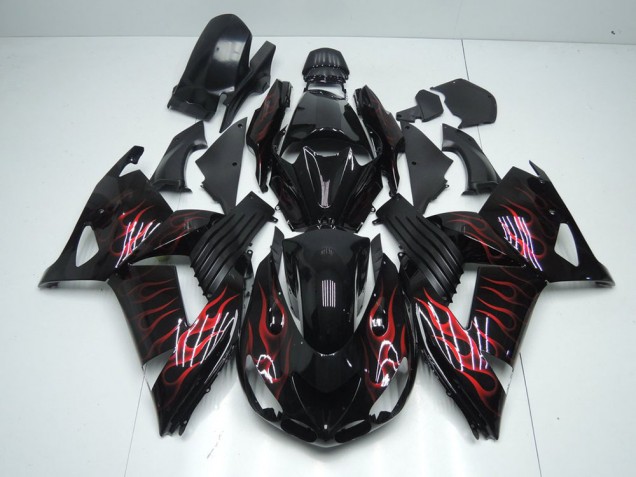 Buy 2006-2011 Red Flame Kawasaki ZX14R ZZR1400 Motorcycle Bodywork UK Buy 2006-2011 Red Flame Kawasaki ZX14R ZZR1400 Motorcycle Bodywork UK