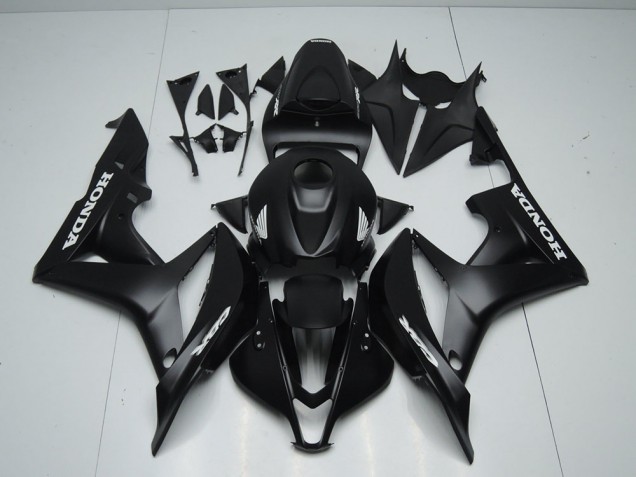 Buy 2007-2008 Matte Black with White Sticker Honda CBR600RR Motorcycle Fairings Kit UK Buy 2007-2008 Matte Black with White Sticker Honda CBR600RR Motorcycle Fairings Kit UK