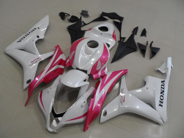 Buy 2007-2008 Pearl White with Pink Honda CBR600RR Motorbike Fairing UK Buy 2007-2008 Pearl White with Pink Honda CBR600RR Motorbike Fairing UK