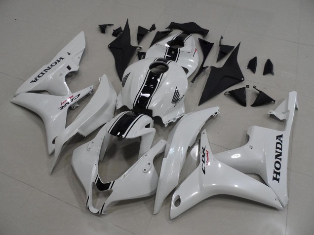 Buy 2007-2008 Pearl White with Black Stripe Honda CBR600RR Bike Fairings UK Buy 2007-2008 Pearl White with Black Stripe Honda CBR600RR Bike Fairings UK