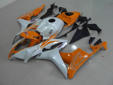 Buy 2007-2008 Pearl White Orange Honda CBR600RR Motorcylce Fairings UK