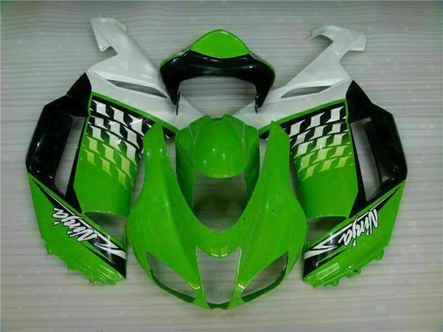 Buy 2007-2008 Green White Ninja Kawasaki ZX6R Motorbike Fairing UK Buy 2007-2008 Green White Ninja Kawasaki ZX6R Motorbike Fairing UK