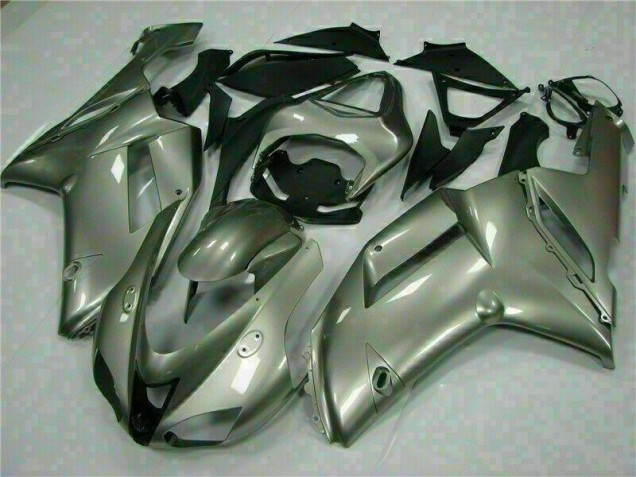 Buy 2007-2008 Silver Kawasaki ZX6R Motorcycle Fairings Kits UK Buy 2007-2008 Silver Kawasaki ZX6R Motorcycle Fairings Kits UK