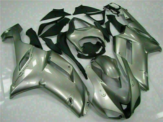 Buy 2007-2008 Silver Kawasaki ZX6R Motorcycle Fairings Kits UK Buy 2007-2008 Silver Kawasaki ZX6R Motorcycle Fairings Kits UK