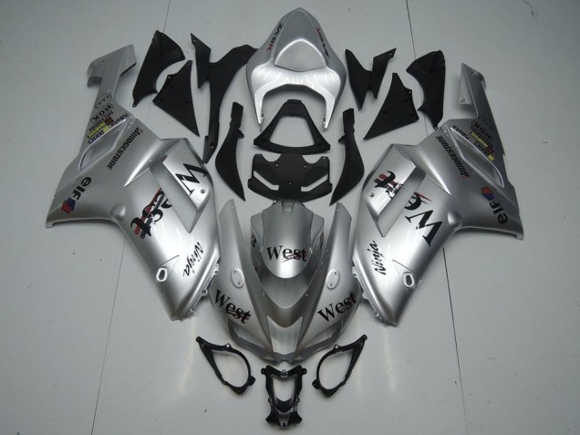 Buy 2007-2008 Silver West Kawasaki ZX6R Replacement Fairings UK Buy 2007-2008 Silver West Kawasaki ZX6R Replacement Fairings UK