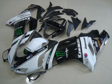 Buy 2007-2008 White Monster Kawasaki ZX6R Motorcycle Fairings UK