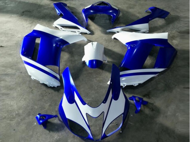 Buy 2007-2008 Blue White Kawasaki ZX6R Motorcycle Replacement Fairings UK Buy 2007-2008 Blue White Kawasaki ZX6R Motorcycle Replacement Fairings UK