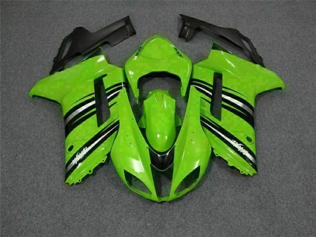 Buy 2007-2008 Green Black Kawasaki ZX6R Motorcycle Fairings Kit UK Buy 2007-2008 Green Black Kawasaki ZX6R Motorcycle Fairings Kit UK