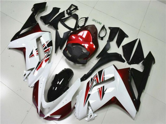 Buy 2007-2008 White Black Red Kawasaki ZX6R Motorbike Fairings UK Buy 2007-2008 White Black Red Kawasaki ZX6R Motorbike Fairings UK
