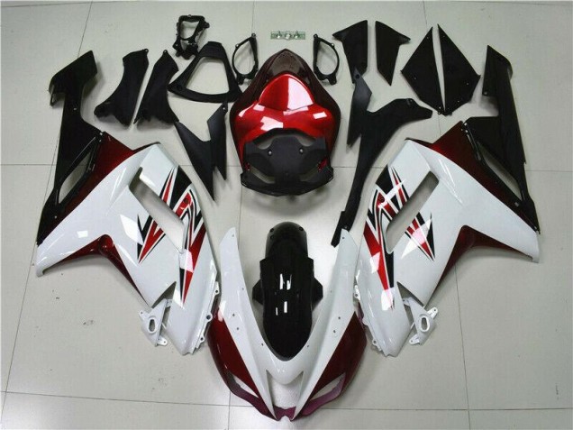 Buy 2007-2008 White Black Red Kawasaki ZX6R Motorbike Fairings UK Buy 2007-2008 White Black Red Kawasaki ZX6R Motorbike Fairings UK