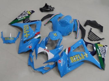 Buy 2007-2008 Light Blue Rizla Suzuki GSXR 1000 K7 Motorcycle Fairings Kit UK