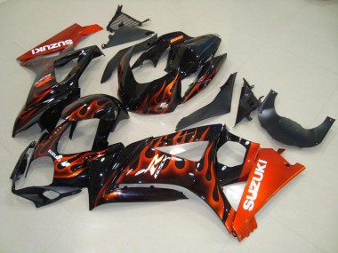Buy 2007-2008 Orange Flame Suzuki GSXR 1000 K7 Motorbike Fairing Kits UK