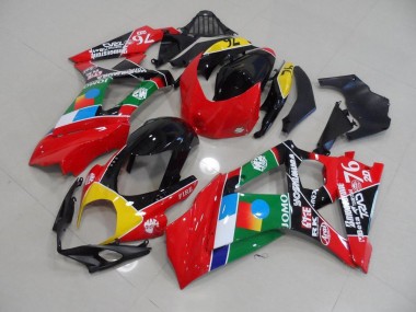 Buy 2007-2008 Red and Green Suzuki GSXR 1000 K7 Motorcycle Fairings Kits UK