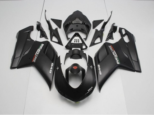 Buy 2007-2014 Matte Black with White Decals Ducati 848 1098 1198 Motorcycle Fairing UK Buy 2007-2014 Matte Black with White Decals Ducati 848 1098 1198 Motorcycle Fairing UK